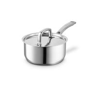 Sur La Table 20cm Saucepan, Riveted Steel Handle & Lid, Induction Compatible, Stainless Steel in Silver | Size: A Sur La Table Silver A