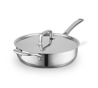 Sur La Table 28cm Multi-Pan with Lid, Riveted Steel Handle, Helper Handle, Induction Compatible, Stainless Steel