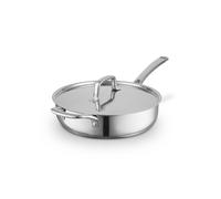 Sur La Table 28cm Multi-Pan with Lid, Riveted Steel Handle, Helper Handle, Induction Compatible, Stainless Steel in Silver | Size: A Sur La Table Silver A