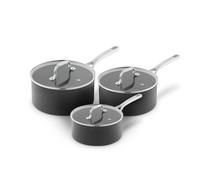 Sur La Table 3 Piece Hard Anodized Saucepan Set