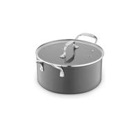 Sur La Table Anodised 24cm Casserole, 10x Stronger Superior Ceramic Non-Stick Coating, Tempered Glass Lid, Induction Compatible, Grey Sur La Table Grey