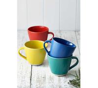 Sur La Table Colour Me Happy Set of 4 Mixed Coloured Mugs Blue
