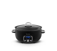 Sur La Table SLT16011BLK Core 6.5 Litre Digital Slow Cooker for Stews, Casseroles and Meat with Digital LED Screen, 3 Temperature Functions, Removable Aluminium Pot, Energy Saving, 320W, Black