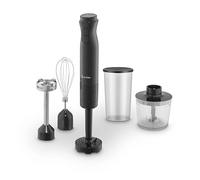 Sur La Table Core Digital 5-in-1 Hand Blender with 5 Attachments for Blending, Chopping, Grinding, Potato Masher and Whisking, 6 Speed Settings, Digital Display, 1000W, Black, SLT12010BLK