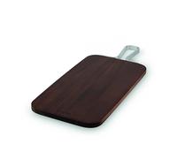 Sur La Table Core Rectangular Paddle Board, Serving Board, Acacia Wood, Brushed Nickel Handle, 50.8 x 21.2 x 1.5cm, Walnut Colour, SLT847107