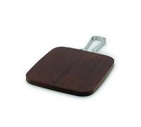 Sur La Table Core Square Paddle Board, Serving Board, Acacia Wood, Brushed Nickel Handle, 35.6 x 20.9 x 1.5cm, Walnut Colour, SLT847106