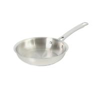Sur La Table Kitchen Essentials Chef's Deck 8-Inch Stainless Steel Frying Pan - Induction Ready Skillet with Tri-Ply Base, Polished Finish & Hollow Stay-Cool Handle