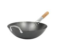 Sur La Table Kitchen Essentials Quick Fire Carbon Steel 13.5" Flat Bottom Wok