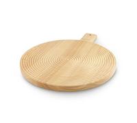 Sur La Table Large Paddle Board for Serving Meats, Vegetables and Cheeses, Easy to Clean, Made with FSC Certified Materials, 43.8 x 35.6 x 2.5cm, Colour Me Happy, Natural Wood