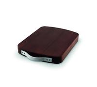 Sur La Table Large Rectangular Butchers Block, Acacia Wood, Brushed Nickel Handles, 45.8 x 30 x 5cm, Walnut Colour, SLT847101