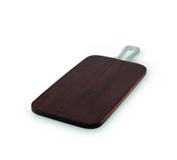 Sur La Table SLT847107 Core Rectangular Paddle Board, Serving Board, Acacia Wood, Brushed Nickel Handle, Walnut Colour