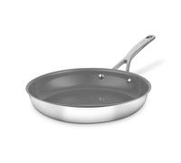 Sur La Table Tri-Ply 24cm Frying Pan, 10x Stronger Superior Ceramic Coating, Induction Compatible, Stainless Steel, SLT900235
