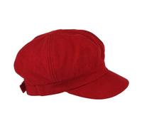 sur la tête Wool Blend Baker Boy Cap - Red