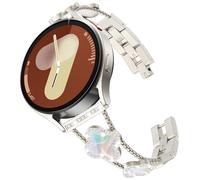 Surace Compatible with Samsung Galaxy Watch 7/6 Diamond Bracelet Clover Bracelet Elegant Band for Women Galaxy Watch 7 6 5 4 FE 40mm 44mm 45mm 42mm 46mm, Starlight/Iridescent, Galaxy Watch 7/6/5/4/FE