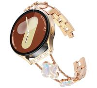 Surace Compatible with Samsung Galaxy Watch 7 Band, Jewelry Diamond Metal Wristband Clover Bracelet Dressy Band for Women Galaxy Watch 7 6 5 4 FE 40mm 44mm 45mm 42mm 46mm