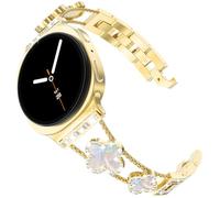 Surace Compatible with Samsung Galaxy Watch 8 40mm/44mm/Classic 46mm 2025, No Gap Diamond Metal Band Wristband Clover Bracelet Dressy Band for Galaxy Watch8 Women