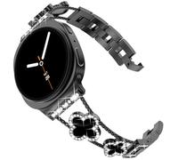 Surace Compatible with Samsung Galaxy Watch 8 40mm/44mm/Classic 46mm 2025, No Gap Diamond Metal Band Wristband Clover Bracelet Dressy Band for Galaxy Watch8 Women