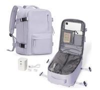 suradar Vacuum Backpack Travel Bags with Pump Compression Backpack Vacpack Ryanair Cabin Bags 40x20x25 Underseat Vacuum Suitcase Travel Rucksack Purple Taro