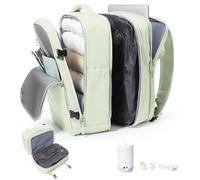 suradar Vacuum Backpack Travel Bags with Pump Compression Vacpack Backpack with Vacuum Compression Easyjet Cabin Bag 45x36x20 Underseat Expandable Easy Jet Cabin Baggage Mint Green