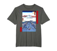 Suraga-tefu People Wandering Woodblock Print by Hiroshige T-Shirt