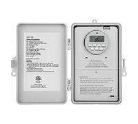 SURAIELEC Pool Timer, 7-Day Programmable Digital Box Timer Switch, 40 AMP, 2HP, 120, 240, 277 VAC, Outdoor Indoor Heavy Duty Controller Box for Pool Pump, Water Heater, Lights, Powerful Appliances