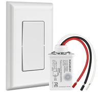 Suraielec Wireless Light Switch and Receiver Kit, 15A High Power, No Wiring, No Interference, 100ft RF Range, Expandable Remote Control Wall Switches for Lamp, Ceiling Light, Fan, Outdoor Lighting