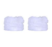 Surakey 2 Pieces Extra Thick Pipe Cleaners Craft Supplies Soft Chenille Stems DIY Plush Twisting Stick Unfinished DIY Plush Dog Doll for Kids Art Craft DIY Projects Creative Decoration, White