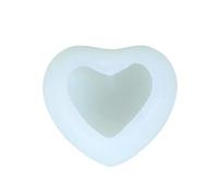 Surakey 3D Heart Candle Mold, Silicone Mold for Candle Making, Valentine's Day, DIY Craft Resin Mold for Fondant Cake, Chocolate, Soap, Candy, Mousse Desserts, Candy Plaster Clay Mould - 3 Inch