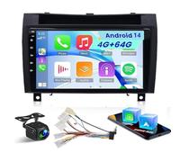 Surakey 4+64G Car Stereo Radio for Mercedes Benz SLK R171 2004-2011 Android 14 Carplay GPS Navigation Head Unit with Android Auto 9 inch Touchscreen Bluetooth Wifi FM/RDS SWC AHD Backup Camera Mic
