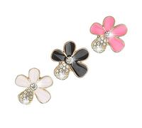 Surakey Air Vent Clips, 3 Pcs Cute Daisy Flower Car Air Fresheners Vents Clips Car Perfume Diffuser Rhinestone Charm Diamond Car Decor Bling Car Accessories for Women Girls (Colorful)