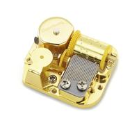 Surakey Amazing Grace Wind Up Music Box Movement, 18 Note Gold Yunsheng Clockwork Musical Mechanism Movement Golden Clockwork Rotating Music Movement for DIY Music Boxes Replacement, Type 6