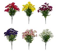 Surakey Artificial Morning Glory Eucalyptus Leaves Faux Morning Glory Branches with Eucalyptus Leaves for Flower Arrangement Vase Decoration (6PCS Colors)