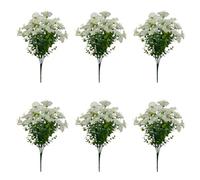 Surakey Artificial Morning Glory Eucalyptus Leaves Faux Morning Glory Branches with Eucalyptus Leaves for Flower Arrangement Vase Decoration (6PCS White)