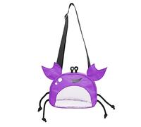 Surakey Beach Mesh Bag Crab Beach Shell Collecting Bags for Holding Beach Shell Toys Adjustable Shoulder Strap Oxford Cloth Picking Up Shells Storage Bag for Kids Boys Girls (Purple)