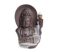 Surakey Buddha Backflow Incense Burner Flowing Smoke Incense Holder Backflow Incense Stick Flowing Censer Waterfall Burner for Meditation Stress Relief Home Aromatherapy Ornament, Style 2