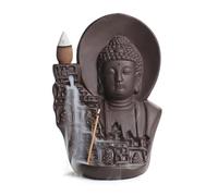 Surakey Buddha Backflow Incense Burner Flowing Smoke Incense Holder Backflow Incense Stick Flowing Censer Waterfall Burner for Meditation Stress Relief Home Aromatherapy Ornament, Style 1