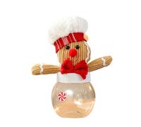 Surakey Christmas Candy Jar with Gingerbread Man Shape - Xmas Gingerbread Storage Organizer - Xmas Cookie Jars Candy Box - Christmas Party Snowman Container Gingerbread Decorations, White