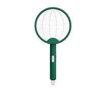 Surakey Electric Fly Swatter 3000V Folding Handle Electric Mosquito Swatter LED Purple Light Attraction Hanging Mosquito Zapper Fly Swatter for Indoor Home and Office (Green)