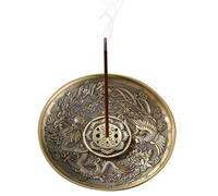 Surakey Large Incense Holder for Sticks, Incense Burner Tray 9 Holes Brass Incense Insert Burner with Ash Catcher, Incense Plate Handmade Tray, Home Decor Meditation Tea House and Yoga Room, Type 3
