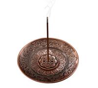 Surakey Large Incense Holder for Sticks, Incense Burner Tray 9 Holes Brass Incense Insert Burner with Ash Catcher, Incense Plate Handmade Tray, Home Decor Meditation Tea House and Yoga Room, Type 2