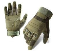 Surakey Motorcycle Gloves Dirt Bike Training Full Finger Men Touch Screen Work Gloves Mittens for Outdoor Sports Cycling Airsoft Hiking (Green XL)