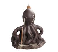 Surakey Octopus Backflow Incense Burner Incense Stick Holder Backflow Censer Waterfall Burner Fragrance Flowing Smoke Incense Burner for Bedroom Lounge Home Office Decoration (4.49inx3.35inx5in)