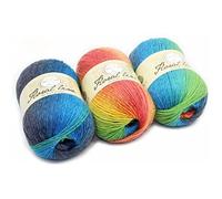 Surakey Rainbow Wool Yarn for Knitting and Crocheting, 400meters 100 Grams Yarn, 100% Luxury Soft Hand Knit Yarn for Clothes, Type 10