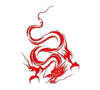 Surakey Red Dragon Decal Sticker Tuning Racing Sheet Size: 36 x 50 cm PVC Auto Vehicle Body Decorative Pattern Chinese Dragon Style Vinyl Sticker for Car or Motorbike Accessory
