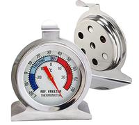 Surakey Refrigerator Thermometer, Fridge Stainless Steel Thermometer with Red Indicator, Large Dial Thermometers for Freezers Monitoring Thermometer for Home, Kitchen, Restaurants Type 1