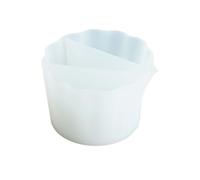 Surakey Silicone Split Cups, Split Cups for Paint Pouring Reusable Resin Color Mixing Cups, Dividers Cup for DIY Paint Pigment Cup Color Separation Cup for Beginners and Artists (Three Grid Style)