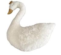 Surakey White Swan Stuffed Animal, Funny Duck Plush Doll, Soft Pillow Fluffy Cushion Cute Goose Plush Toy Stuffed Yarn Animals Toy Gifts for Kids Baby Photo props Decoration