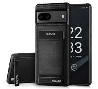 SURAZO Compatible with Google Pixel 8, Wallet Leather Genuine Premium - Shockproof Slim and Thin Cover with - Card Slot, Kickstand - Vintage Bumper Protective Case