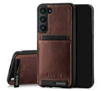 SURAZO Compatible with Samsung Galaxy S23 Plus, Wallet Leather Genuine Premium - Shockproof Slim and Thin Cover with - Card Slot, Kickstand - Vintage Bumper Protective Case