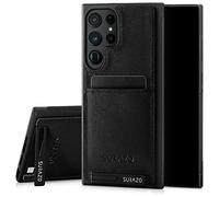 SURAZO Compatible with Samsung Galaxy S23 Ultra, Wallet Leather Genuine Premium - Shockproof Slim and Thin Cover with - Card Slot, Kickstand - Vintage Bumper Protective Case